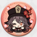 Hu Tao - Genshin Impact - Chibi Stickers Glossy Badge - miHoYo
